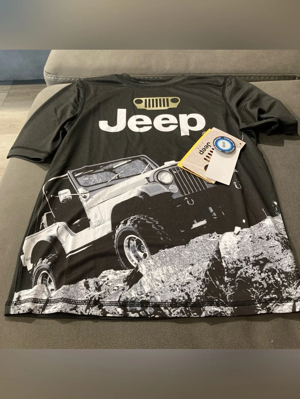 Jeep Boys Gray Camo Swim Shorts with shirt set